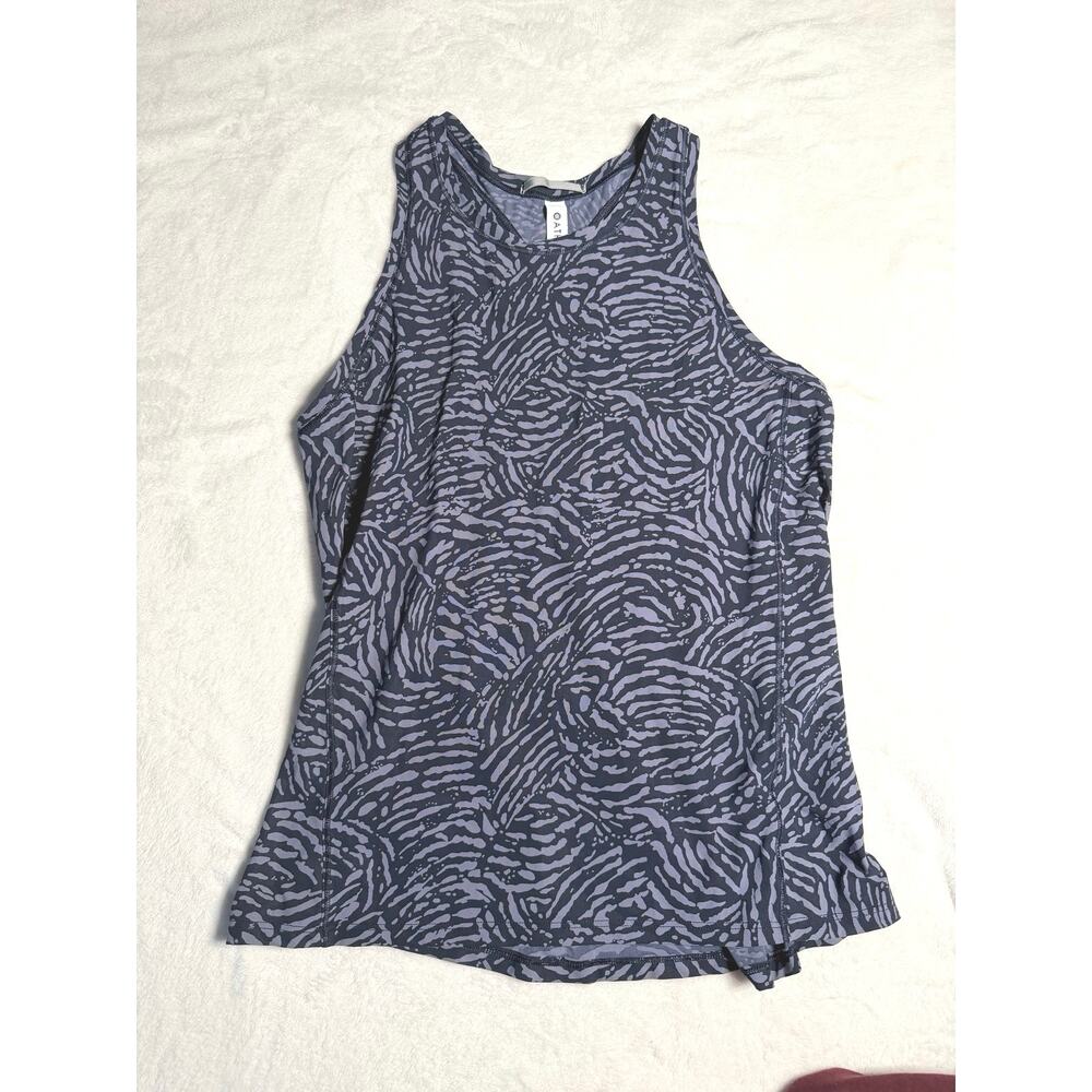 Athleta Tank Top Zebra Purple Ultimate Train Racerback Animal Print size XS